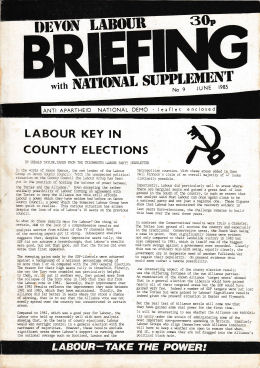 Devon Labour Briefing No.9 Jun 1985