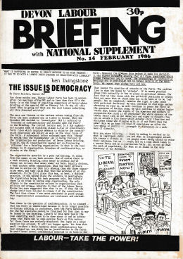 Devon Labour Briefing No.14 Feb 1986
