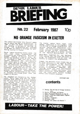 Devon Labour Briefing No.22 Feb 1987