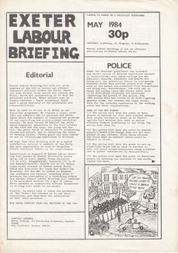 Exeter Labour Briefing No.4 May 1984
