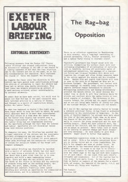 Exeter Labour Briefing No.6 Jul 1984